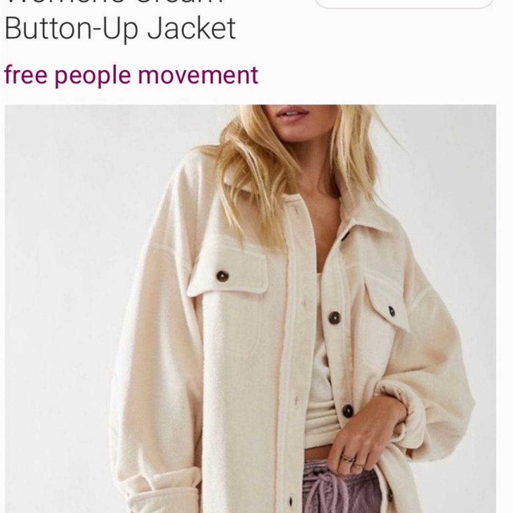 Free People Ruby Cream Utility Jacket Shacket